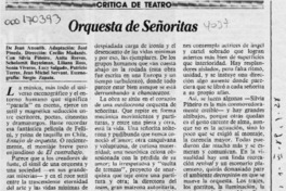Orquesta de señoritas  [artículo] Luisa Ulibarri.