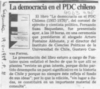 La Democracia en el PDC chileno  [artículo].