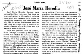 José María Heredia  [artículo] Lord Fool.
