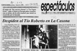 Despiden al tío Roberto en La Casona  [artículo].