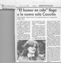 "El Humor en celo" llega a la nueva sala Cousiño  [artículo].