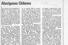 Aborígenes chilenos  [artículo].