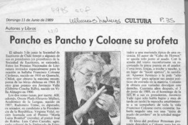 Pancho es Pancho y Coloane su profeta  [artículo] Filebo.