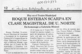 Roque Esteban Scarpa en clase magistral de U. Norte  [artículo].