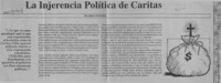 La injerencia política de Caritas  [artículo] Mario Sánchez.