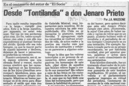Desde "Tontilandia" a don Jenaro Prieto  [artículo] J. A. Massone.