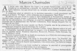 Marcos Chamudes  [artículo] Carmen Balmaceda R.