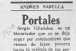 Portales  [artículo] Andrés Sabella.