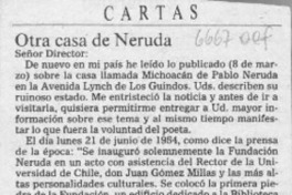 Otra casa de Neruda  [artículo] Santiago Aguirre del Canto.