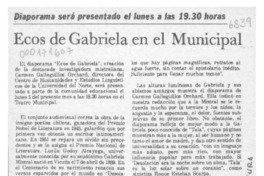 Ecos de Gabriela en el Municipal  [artículo].