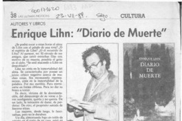 Enrique Lihn, "Diario de muerte"  [artículo] Filebo.