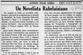 Un novelista rabelaisiano  [artículo] Antonio Rojas Gómez.