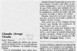 Claudio Orrego Vicuña  [artículo] Pedro Pablo Arriagada Ureta.