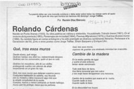 Rolando Cárdenas  [artículo] Ramón Díaz Eterovic.