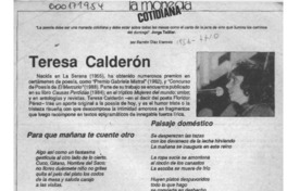 Teresa Calderón  [artículo] Ramón Díaz Eterovic.