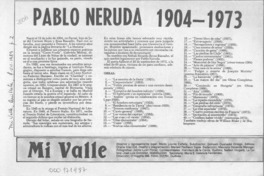 Pablo Neruda 1904-1973  [artículo].