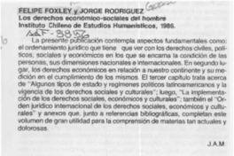 Felipe Foxley y Jorge Rodríguez, "Los derechos económico-sociales del hombre"