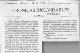 Crónicas inolvidables  [artículo] Omar Monroy.