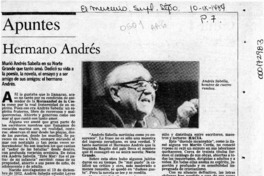 Hermano Andrés  [artículo] Hernán Poblete Varas.