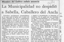 La Municipalidad no despidió a Sabella, Caballero del Ancla  [artículo].