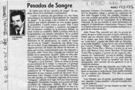 Pesados de sangre  [artículo] Luis Sánchez Latorre.