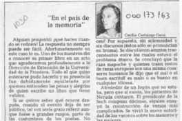 "En el país de la memoria"  [artículo] Cecilia Castaings Gana.