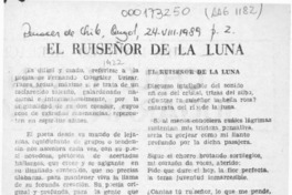 El ruiseñor de la luna  [artículo] Augusto César Roa Villagra.