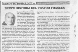 Breve historia del teatro francés  [artículo] Gustavo Rivera Flores.