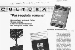 "Passeggiata romana"  [artículo] Fidel Araneda Bravo.