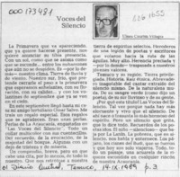 Voces del silencio  [artículo] Ulises Courbis Villagra.