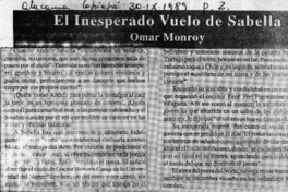 El inesperado vuelo de Sabella  [artículo] Omar Monroy.