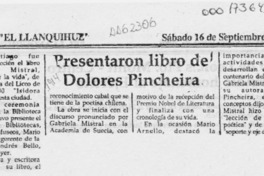 Presentaron libro de Dolores Pincheira  [artículo].