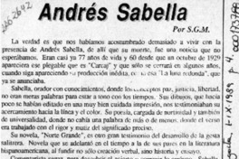 Andrés Sabella  [artículo] S. G. M.