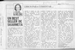 Un best seller de Skarmeta  [artículo] M. Teresa Herreros.