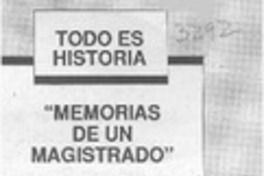 "Memorias de un magistrado"