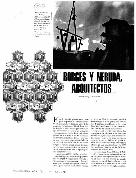 Borges y Neruda, arquitectos  [artículo] Enrique Browne.
