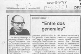 "Entre dos generales"  [artículo] Emilio Oviedo.