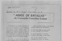 "Arbol de batallas" de Fernando González Urízar