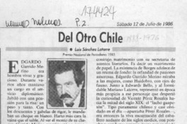 Del otro Chile  [artículo] Luis Sánchez Latorre.