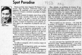 Spot Paradise  [artículo] Antonio Rojas Gómez.