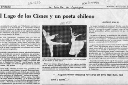 El Lago de los Cisnes y un poeta chileno  [artículo] Lautaro Robles.