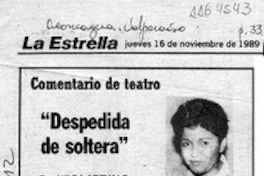 "Despedida de soltera"  [artículo] Hilda Arévalo.