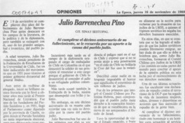 Julio Barrenechea Pino  [artículo] Gil Sinay Sestopal.