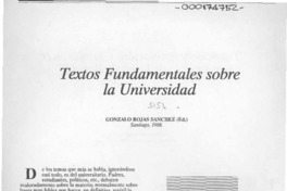 Textos fundamentales sobre la Universidad  [artículo] E. B. G.