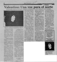 Valentina, una voz para el norte  [artículo].