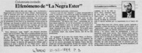 El fenómeno de "La negra Ester"  [artículo] Leonidas Irarrázaval Barros.