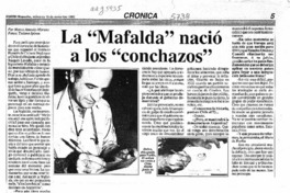 La "Mafalda" nació a los "conchazos"  [artículo] Marco Antonio Moreno.