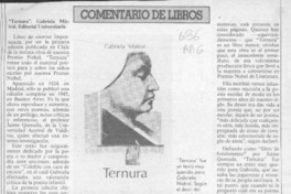 Ternura  [artículo] Angélica Rivera.