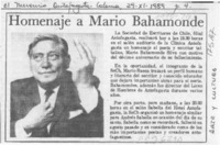 Homenaje a Mario Bahamonde  [artículo].