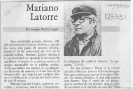 Mariano Latorre  [artículo] Marino Muñoz Lagos.